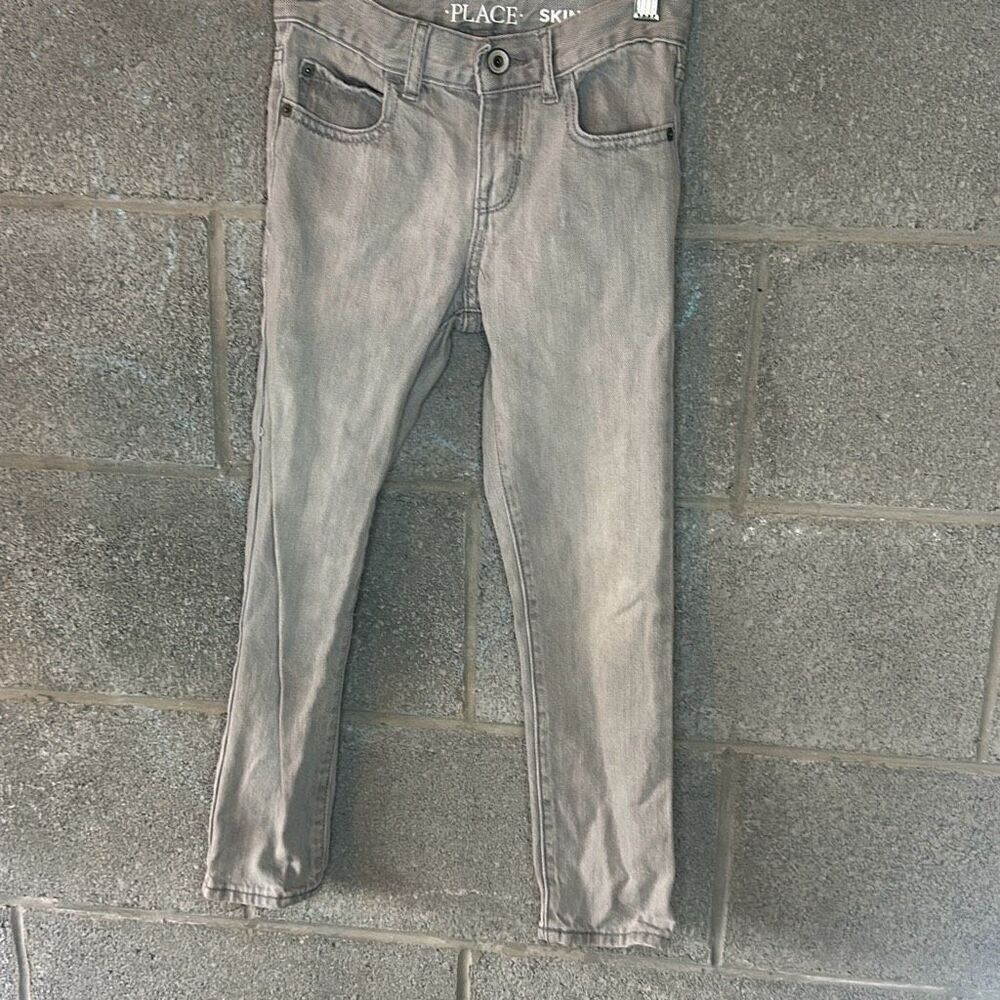The Childrens Place Skinny Leg Denim Jeans Gray Size 6